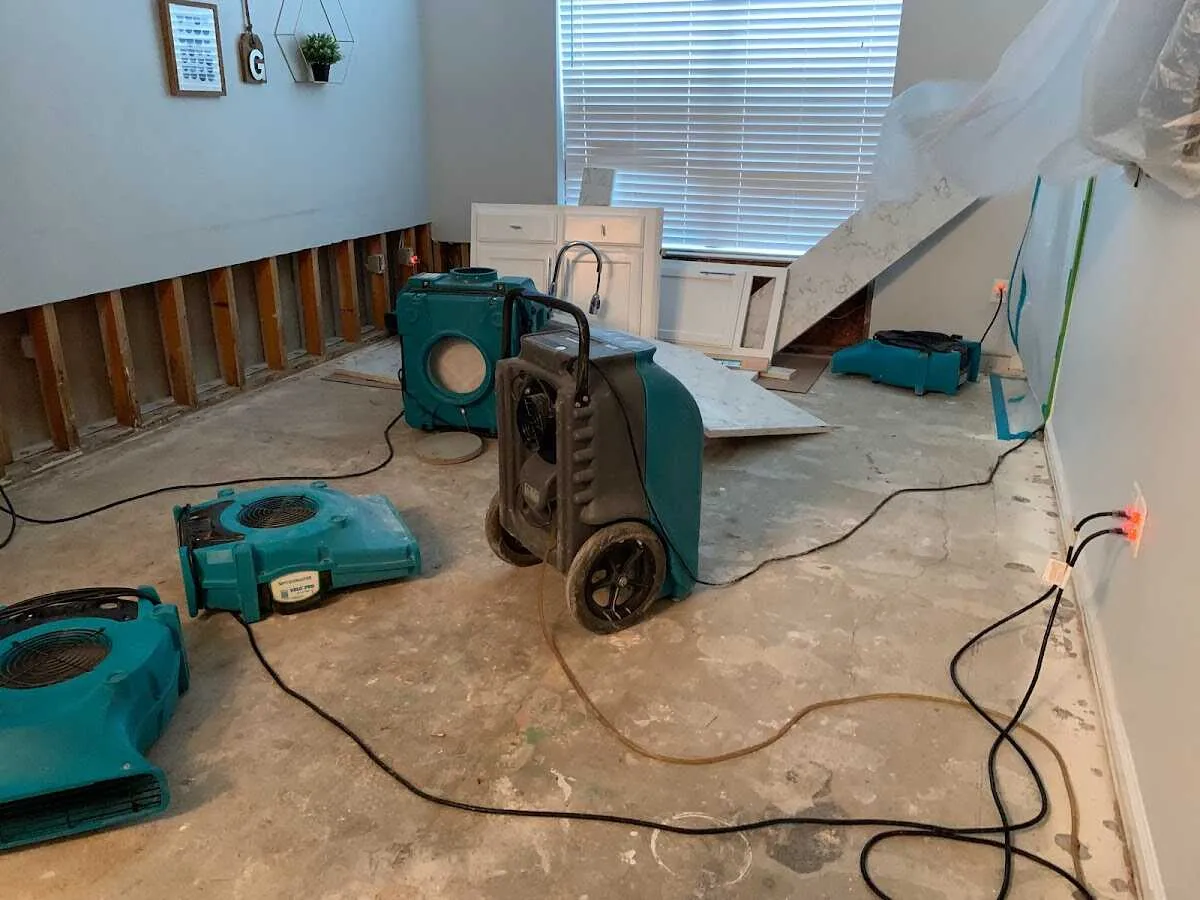 Dehumidifier in flood-cut room for Water Extraction & Removal in Rumford