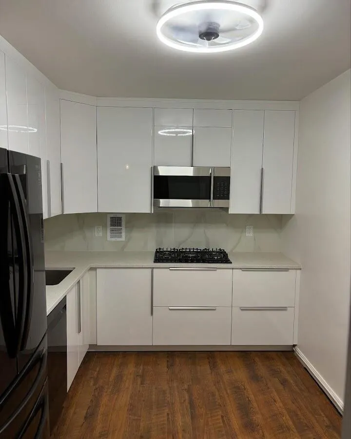 Renovated kitchen with quartz countertops in Rumford
